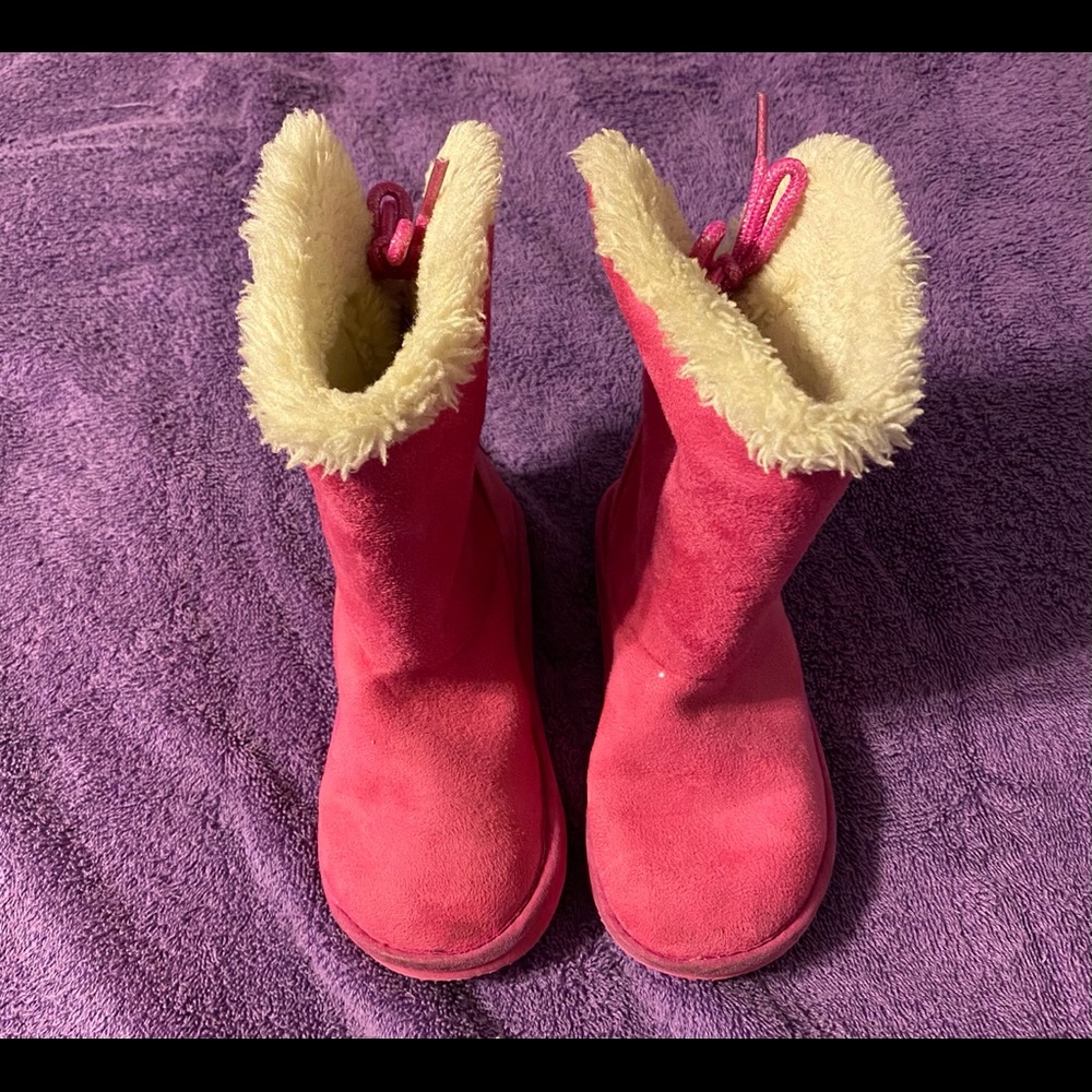 Toddler girls faux fur lined boots